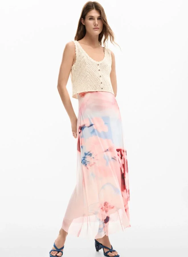 DESIGUAL Combined crochet dress